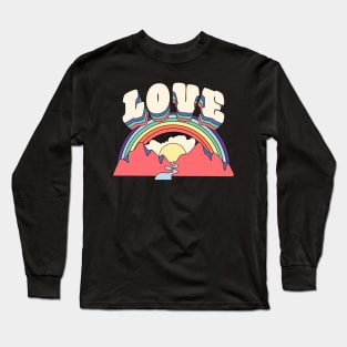 Retro Love Rainbow Long Sleeve T-Shirt